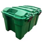 Pluto Packaging 40 Litre Large Capcity Indoor Outdoor Green Garden Storage Box Strong Trunk For Garages & Gardens (1)