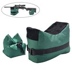 Air Rifle Bench Shooting Sandbag Gun Rest Bag Shooting Target Stand Tactical Front & Rear Bag Dead Shot Combo Unfilled (Green)