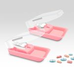 OTICA Best Pill Cutter and Splitter Daily Usage, Safely Cut Pills and Vitamins Tablets, Use Our Petent Design Pill Cutter For Precise Separation, Easy Technology, Stainless Steel Blade, Travel Sized