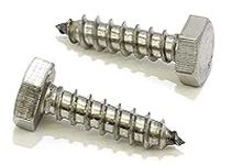 1/4" X 1" Stainless Hex Lag Bolt Screws, (25 Pack) 304 (18-8) Stainless Steel, by Bolt Dropper