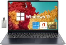 Lenovo IdeaPad 15.6" FHD Laptop, Intel Pentium Silver N6000 Processor, 8GB RAM, 256GB PCIe SSD, 720P HD Webcam, Dolby Audio, 1 year office, Blue, Win 11, 32GB Hotface USB Card