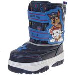 Nickelodeon Kids Paw Patrol Baby Shark Boots Winter Shoes - Insulated Waterproof Winter SnowBoot for Girls and Boys - Blue/Yellow/Navy (sizes: 6-10 Toddler / 11-12 Little Kid), Navy, 12 Little Kid