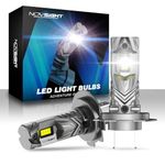 NOVSIGHT H7 LED Headlight Bulb - 1:1 Mini Size 6500K Cool White Light,70W 24000LM H7 Headlight Bulbs Car Conversion Kit, Plug and Play, IP68 Waterproof, Pack of 2