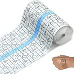 Waterproof Transparent Stretch Adhesive Bandage Clear Adhesive Bandages Dressing Tape Protective Shower Patch Film Cover Bandages for Tattoo Aftercare, Keep Wound, Fexed Plaster (15 cm x 10 m)