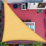 Sun Shade Sail Heavy Duty UV Protection Sunshade for Backyard Garden Deck, Waterproof Sun Sail Shade,20×20×20FT Triangle Sand Shade Canopy for Outdoor Patio, Outdoor Sun Shades for Patio Cover