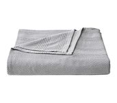 Nautica - Twin Blanket, Soft Cotton Bedding, Medium Weight Home Decor for All Seasons, Dorm Room Essentials (Chevron Grey, Twin)