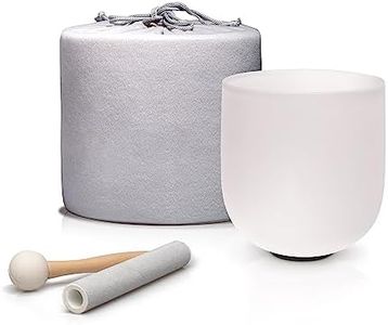 ALIOTH A Note Crystal Singing Bowl Third Eye Chakra 6 inch with Carry Case Bag and Singing Bowl Stick