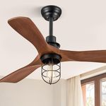 Fanbulous 42Inch Ceiling Fans with Lights and Remote Control Farmhouse Flush Mount Ceiling Fan with 6-Speeds,Low Profile Ceiling Fans with Quiet Reversible DC Motor for Patio Living Room Bedroom