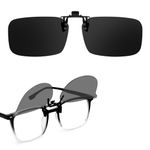 IGNAEF Clip on Sunglasses Over Prescription Glasses for Men Women Polarized Flip Up for Eyeglasses Anti Glare CIF309