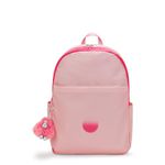 Kipling Haydar Metallic 15" Laptop Backpack, Blush Met Bl, 11.75''L x 17''H x 5.5''D