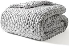 YnM Knitted Weighted Blanket, Hand 