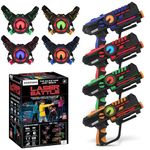 ArmoGear Laser Tag - Laser Tag Guns with Vests Set of 4 - Multi Player Lazer Tag Set for Kids Toy for Teen Boys and Girls - Outdoor Game for Kids, Adults and Family - Ages 8+