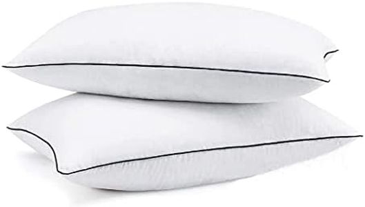 Hoolloomooloo Bed Pillows for Sleeping King Size Pillow 20 x 36 Inch Set of 2, Polyester Fiber Piping Pillow Home & Hotel Collection Fluffy Pillows Soft and Firm Down Alternative Fill, 2 Pack