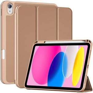 ProCase for iPad A16 11th/10th Generation Case with Pencil Holder -Mocha