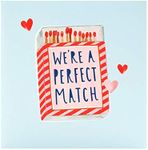 uk greetings Valentines Day Card For Him/Her With Envelope - Perfect Match Design