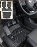 for Nissan Rogue Floor Mats 2023 2022 2021,for Rogue Mats All Weather Floor Cargo Trunk Liners, for Nissan Rogue Accessories 2021-2023,Dark Black 4 Piece/Set (Not for Rogue Select and Sport Models)