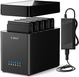 ORICO Docking Station 5 bay Type C Tool-free Custodia per disco rigido magnetica 3.5" per SATA External Hard Drive SATA3.0 da 5x18TB compatibile con Windows/Mac/Linux