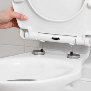SA Products Quick Release Toilet Seat – White, Easy Clean