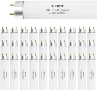 LUXRITE 30-Pack F32T8/841 32W 48 Inch T8 Fluorescent Tube Light Bulb, 4100K Cool White, 2800 Lumens, G13 Medium Bi-Pin Base, LR20732