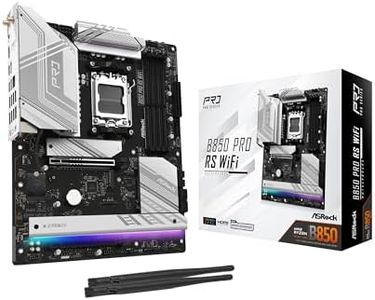ASRock AMD B850 Pro RS WiFi 6E Socket AM5 Ryzen 9000/8000/7000 Series DDR5 up to 8000+ (OC) MHz 256GB ATX Motherboard M.2 SATA3 6.0 Gb/s PCIe 5.0 BIOS Flashback 2.5G LAN
