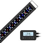 NICREW SkyLED Plus Aquarium Plant Light, Freshwater Fish Tank Light with Ramp Up and Dim Down, Spectrum Adjustable and Lighting Schedule Programmable with Controller, 36-48 Inches, 36 Watts