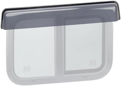 RVSNAIL RV Window Rain Guard, RV Window Visor Rain Guard Fits 30inch Wide RV Sliding & Vertical Window, Transparent Black