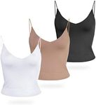 Amilia Women's Basic Solid V Neck C