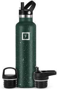 IRON °FLASK Sports Water Bottle - 24 Oz - 3 Lids (Narrow Spout Lid) Leak Proof Vacuum Insulated Stainless Steel - Hot & Cold Double Walled Insulated Thermos, Durable Metal Canteen, Dark Pine Speckle