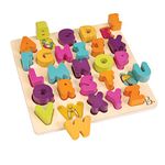 B. toys – Wooden Alphabet Puzzle – 26 Letter Pieces – Chunky Wooden Puzzle – Educational Toys for Toddlers, Kids – 18 Months + – Alpha B. Tical