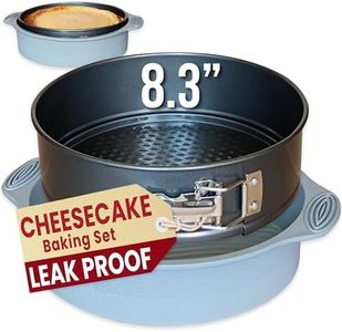 Spring Form Pan for Cheesecake - 8 Inch Springform Pan Set with Pan Protector – Cheese Cake Pans for Baking - Springform Pan 8 Inch Nonstick - Spring Form Pans for Baking in Water Bath & No Foil Wrap