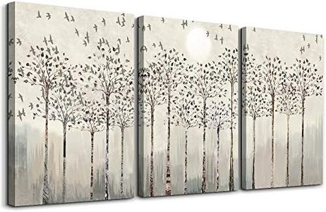 trees and birds Abstract Paintings Canvas Prints Wall Art for Bedroom Bathroom Wall Decor office Artworks Pictures Wall Decorations for Living Room,3 Piece Sunrise and sunset Modern Home Decoration