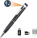 Atefa Hidden Spy Camera Pen,with HD 1080P Video Recorder Security Cam with USB Cable, 32GB Micro SD Card, Card Reader, 5 Refills for Business, Conference, Securit, Class