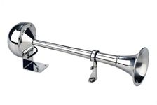 Wolo (115) The Persuader Stainless Steel Single Trumpet Horn - 12 Volt, High Tone