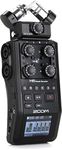 Zoom H6 All Black 6-Track Portable Recorder, Stereo Microphones, 4 XLR/TRS Inputs, Records to SD Card, USB Audio Interface, Battery Powered, Podcasting and Music