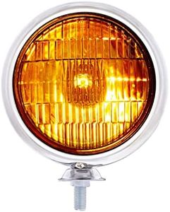 United Pacific 6V Vintage Chrome Fog Light, Amber Lens, OE, C364009