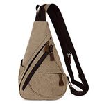 HUXFAM Sling Bags for Men Women,Crossbody Bag Canvas Backpack Purse Multipurpose Casual Daypack Traveling Hiking Daily Use