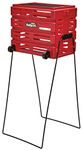 Tourna Ballport Deluxe Tennis Ball Hopper with Wheels - Red