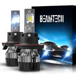 BEAMTECH H13 Bulbs, 9008 Fog Light Bulb 6500K 30mm Heatsink Base CSP Chips Small Size Fog Light/off road bulb Of 2