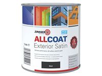 Zinsser ZINACEBK1L All Coat Exterior Satin, Black - 1 Litre