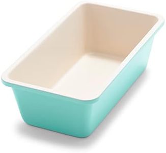 GreenLife Ceramic Non-Stick 22 cm x 10 cm Loaf Pan, Aluminium, PFAS-Free, Turquoise