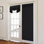 STACYPIK French Door Blackout Curtains,Room Darkening Door Blinds,Thick Privacy Thermal Insulated Tie Up Glass Tricia Door Curtains Magnetic Shades for Doorways Energy Sidelight Blackout Shade-26x68IN