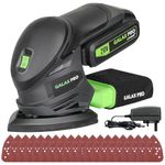 GALAX PRO 20V Cordless Detail Sander 12000 RPM, Dust Collection, 20Pcs Sandpapers,for Wood, Furniture, Home Decoration, Tight Spaces,1.3Ah Battery & Charger Included