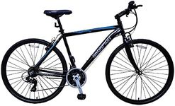 Skorpion - Men's Hybrid Bike - City Bike Tyres, 18” Bike Frame (Black), 700c x 46cm