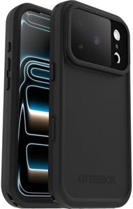OtterBox Frē Series MagSafe Case for iPhone 17 Pro, Waterproof (IP68), Shockproof, Dirtproof, Protective Case with Built in Screen Protector, x5 Tested to Military Standard, Black