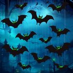 12 Pcs Hanging Bats Halloween Decor