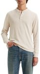 Levi's Men's Long-Sleeve Thermal 3-Button Henley Shirt, Rainy Day, M