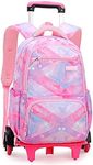 Girls Rolling Backpack Kids Backpac