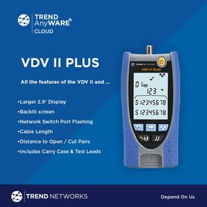 TREND Networks VDV II Plus Cable Tester – Voice, Data, Video