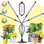 Plant Light for Indoor Plants,Garpsen Grow Light 4 Arms 80 LED Sunlike Plant Grow Lamp,4/8/12H Timing 10 Dimmable Levels Full Spectrum Grow Lights for Indoor Plants Greenhouse Hydroponics Succulent