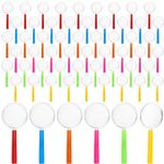 Foraineam 60 Pack Plastic Magnifier Colorful Magnifying Glasses Mini Hand Lens Portable Handheld Magnifying Lenses for Reading, Outdoor Observation, 6 Colors